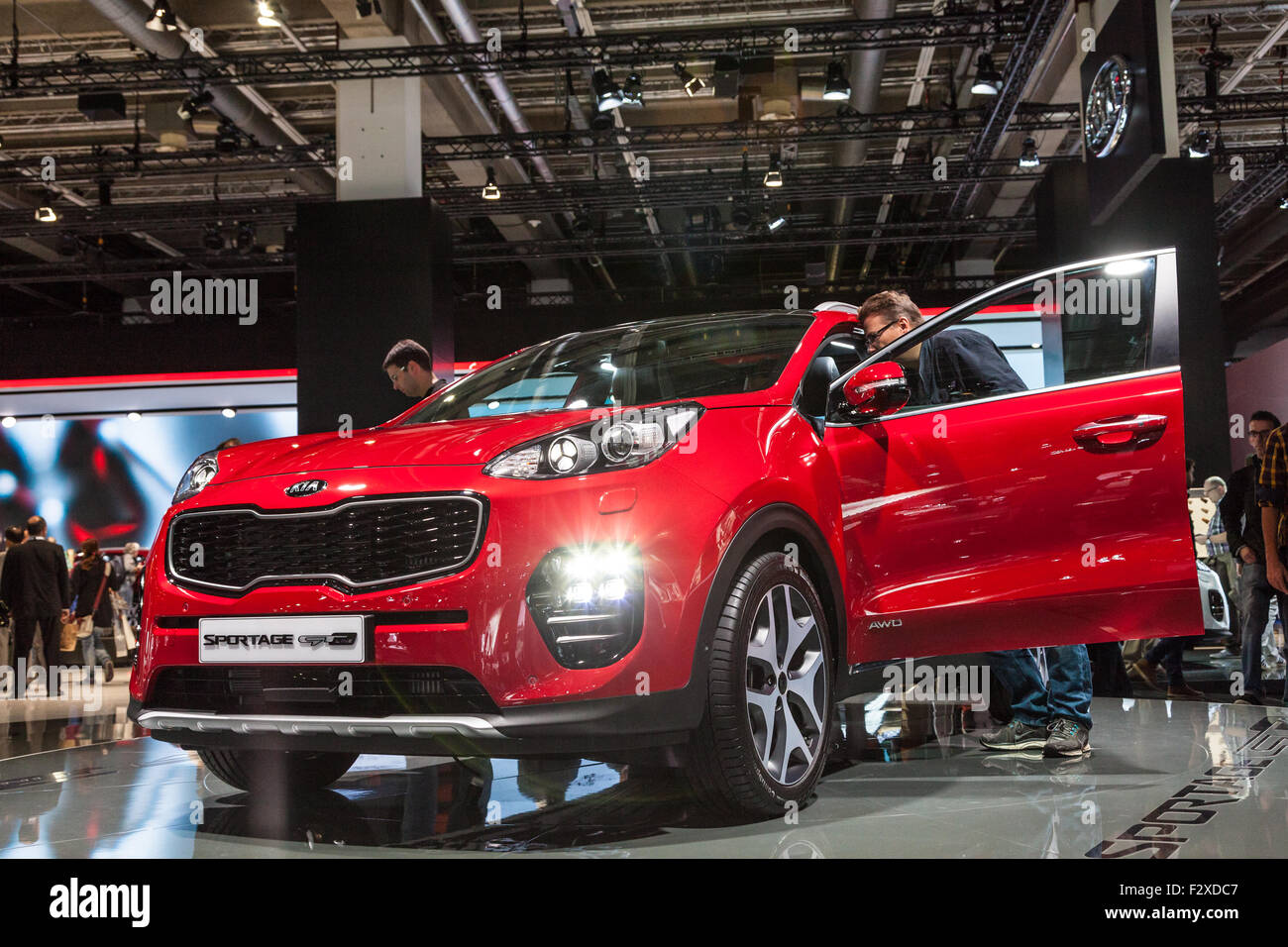 Nuova Kia Sportage SUV GT al IAA International Motor Show 2015 Germania Foto Stock