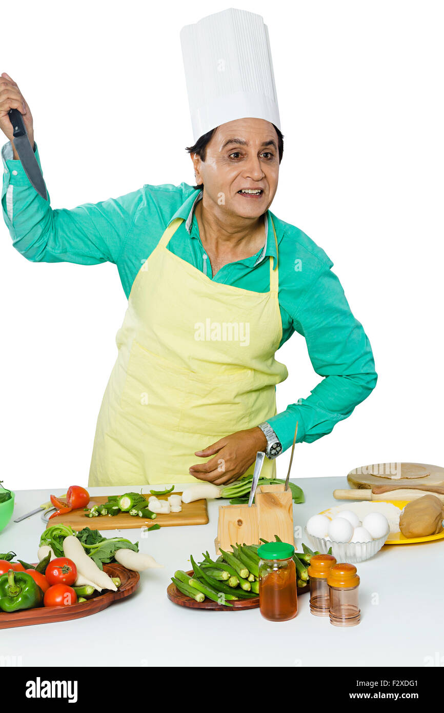 1 indian uomo adulto casa marito Cucina Cucina Foto Stock