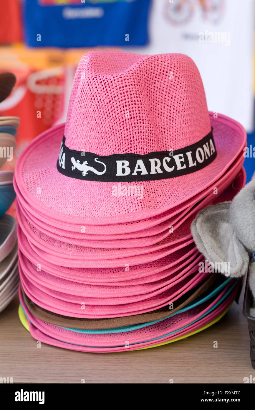 Novità si arresta la visualizzazione del cowboy cappelli di Barcellona Foto Stock