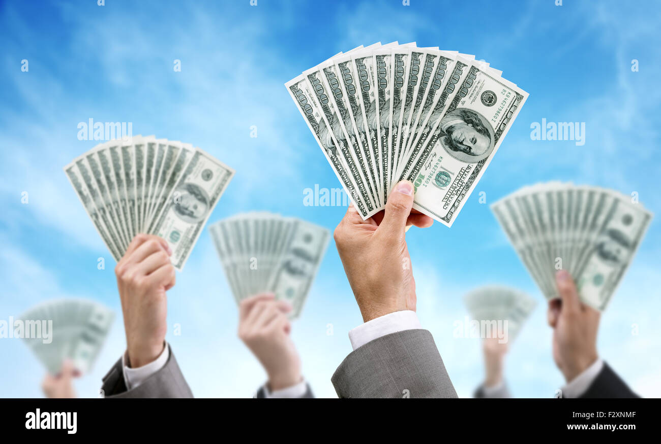 Il finanziamento della folla finanza e investimenti Foto Stock