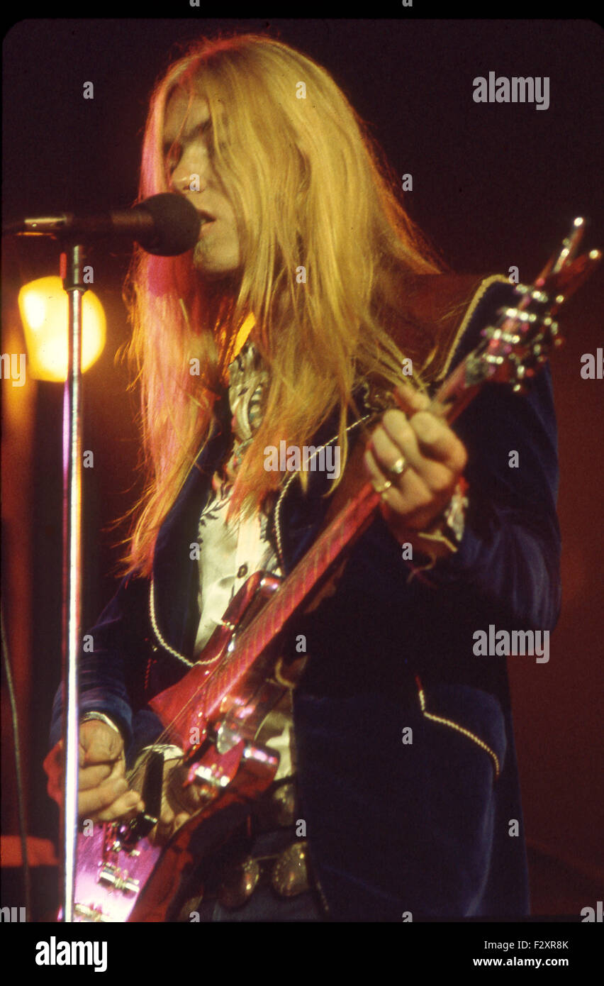 ALLMAN BROTHERS noi del gruppo rock nel 1974 con Gregg Allman. Foto di Jeffrey Mayer Foto Stock