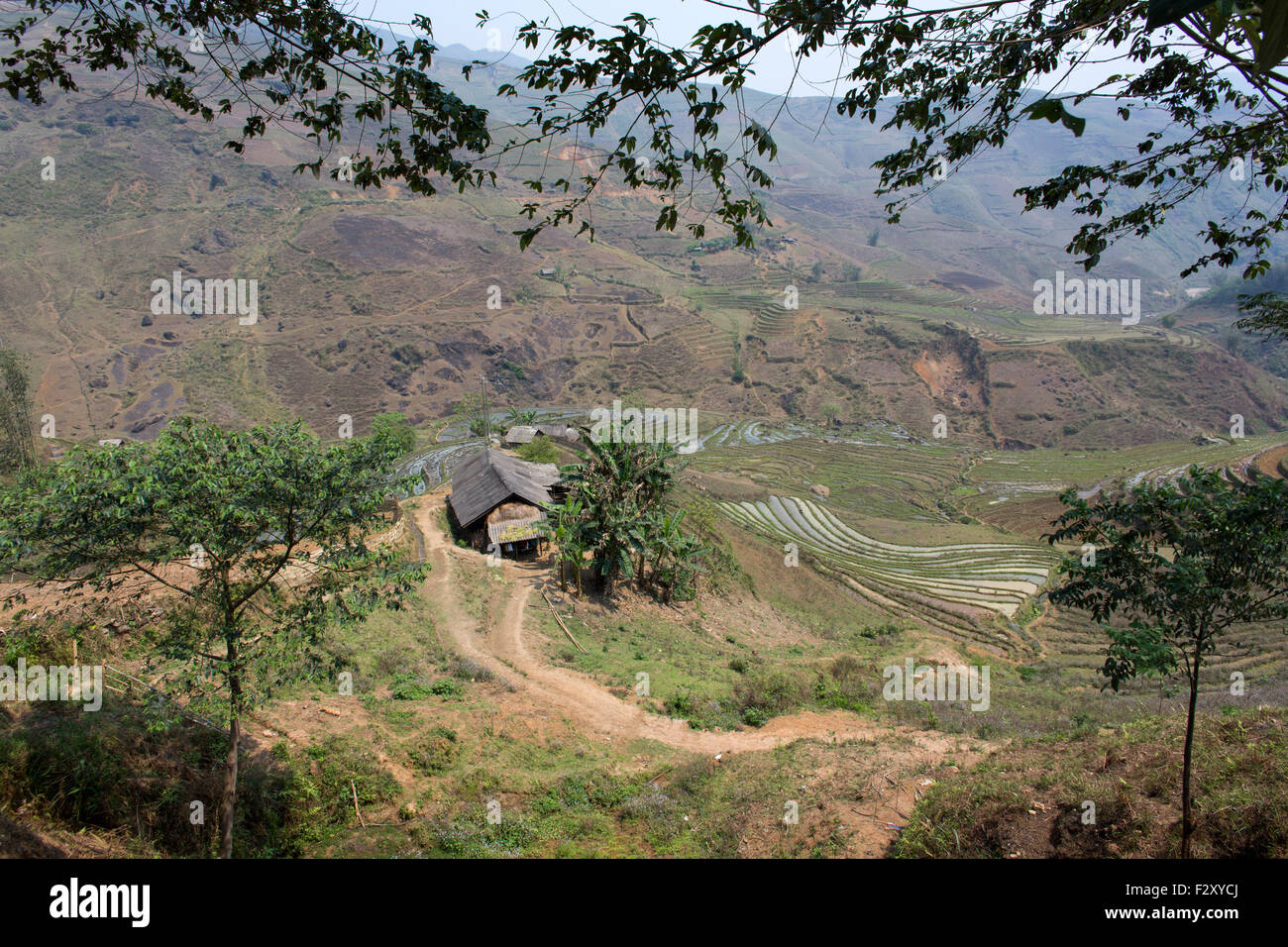 Villaggio fuori Sapa, nel Vietnam del Nord Foto Stock