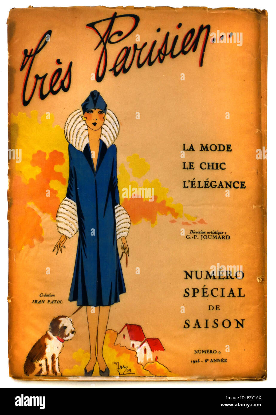 Tres Parisian 1925 francese della moda di Parigi couture abiti firmati arte Foto Stock