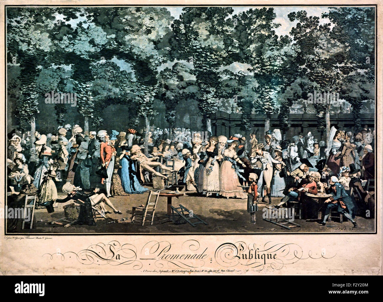 Per vedere ed essere visti 1792 Philibert Louis Debucourt Francese di Parigi Foto Stock