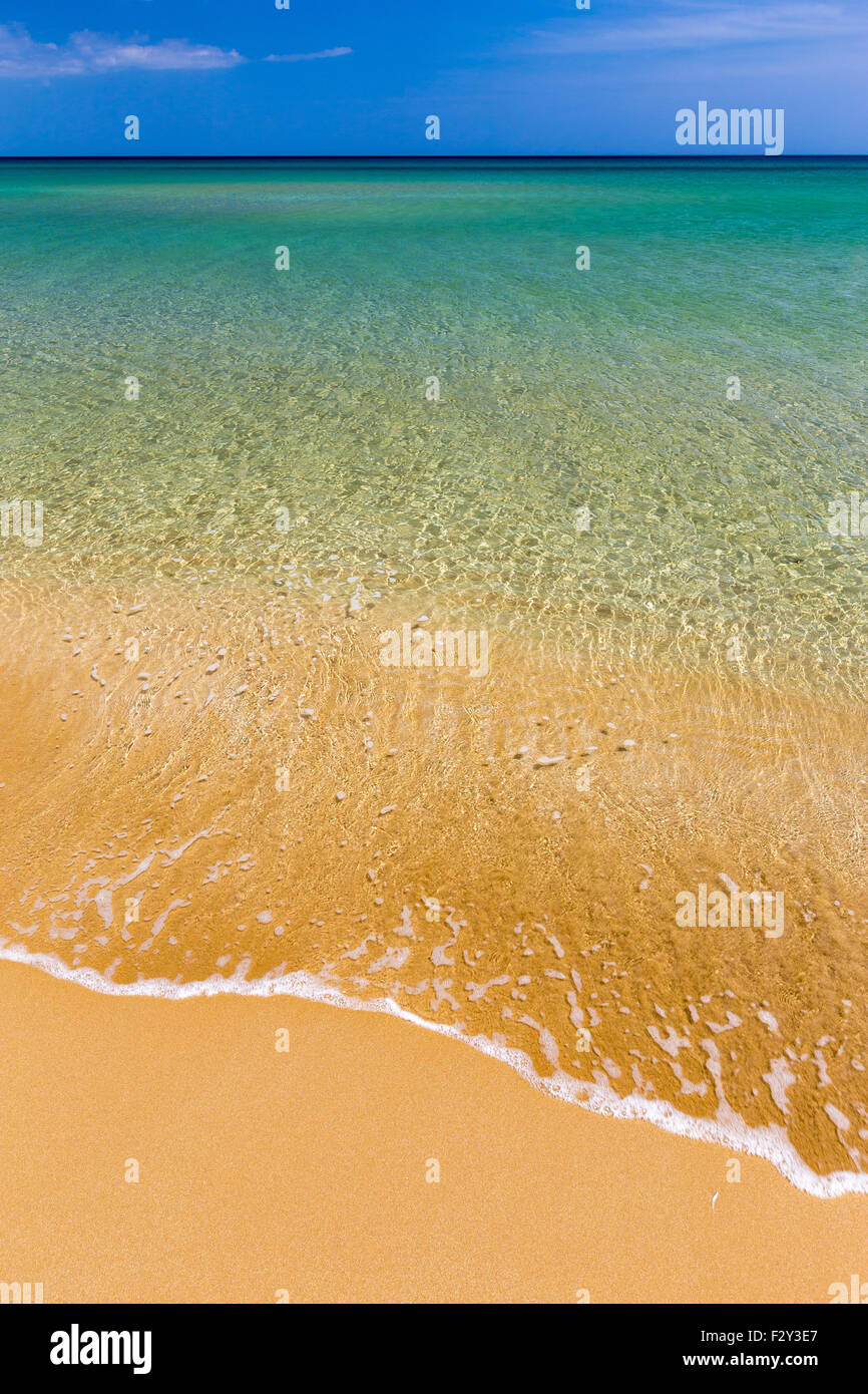 La spiaggia di Lido di Noto, Sicilia del mare. La spiaggia di Lido di Noto, Sicilia. Foto Stock