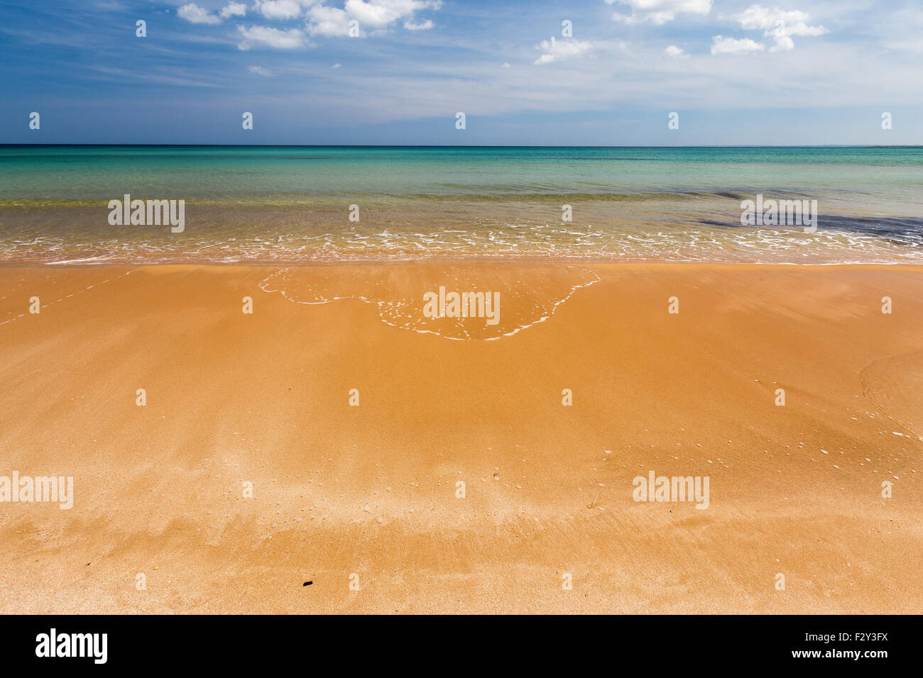 La spiaggia di Lido di Noto, Sicilia del mare. La spiaggia di Lido di Noto, Sicilia. Foto Stock