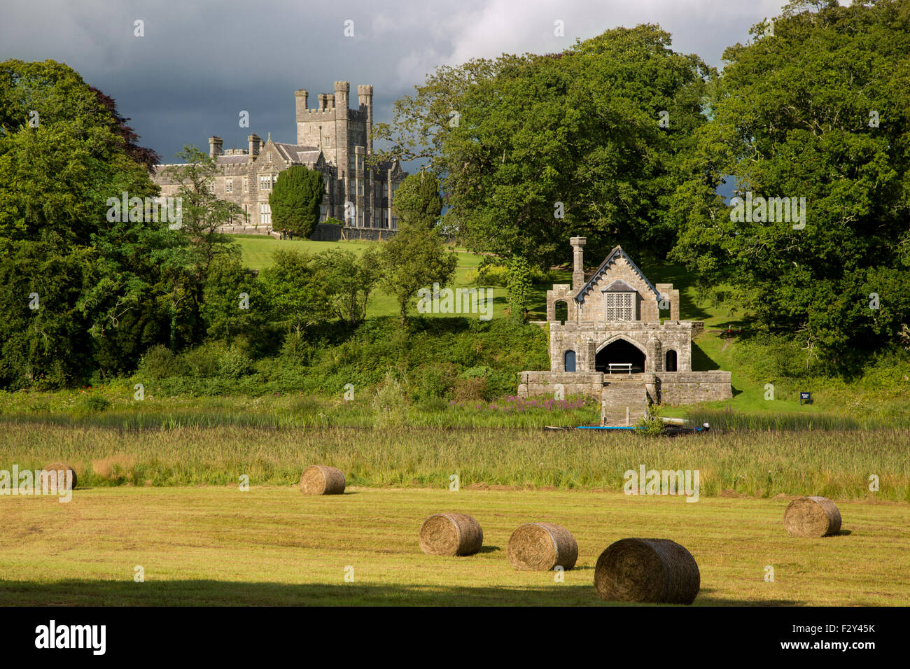 Crom Castle - casa ancestrale di Signore Erne e il Crichton famiglia County Fermanagh, Irlanda del Nord, Regno Unito Foto Stock