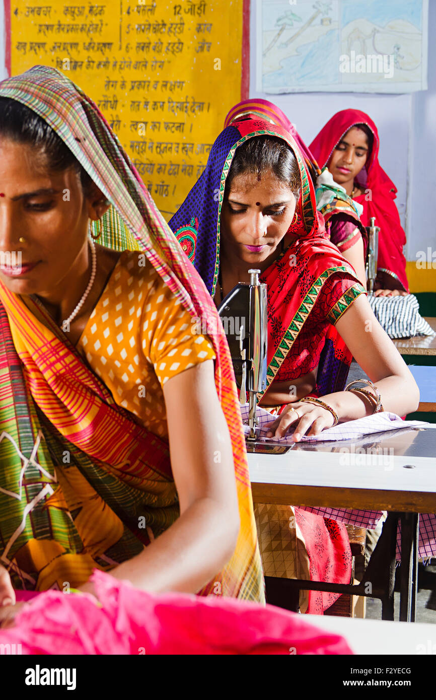 4 rurale indiano donna lavoratrice sarto Foto Stock