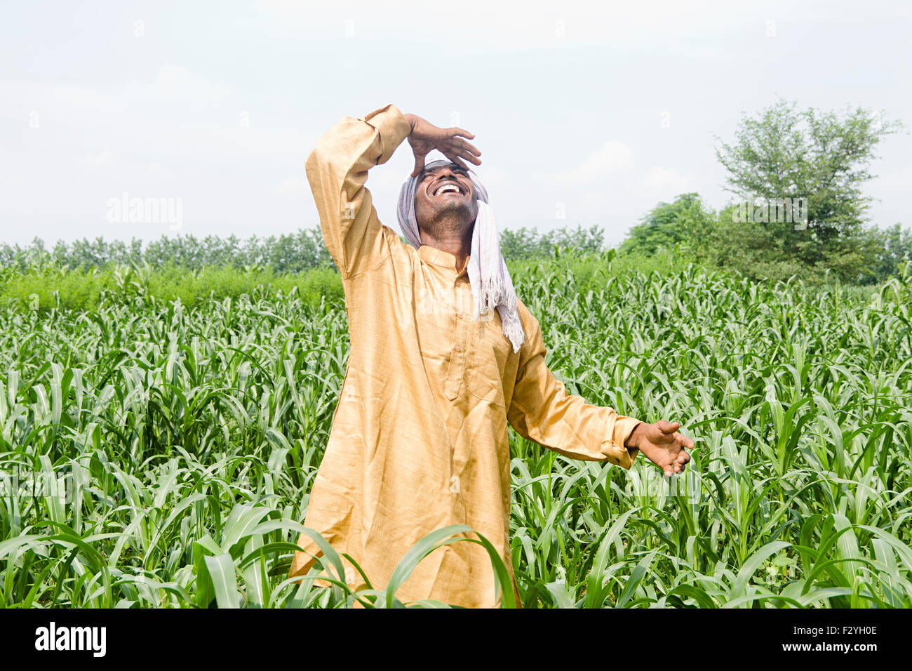1 rurale indiano maso contadino anticipazione Foto Stock