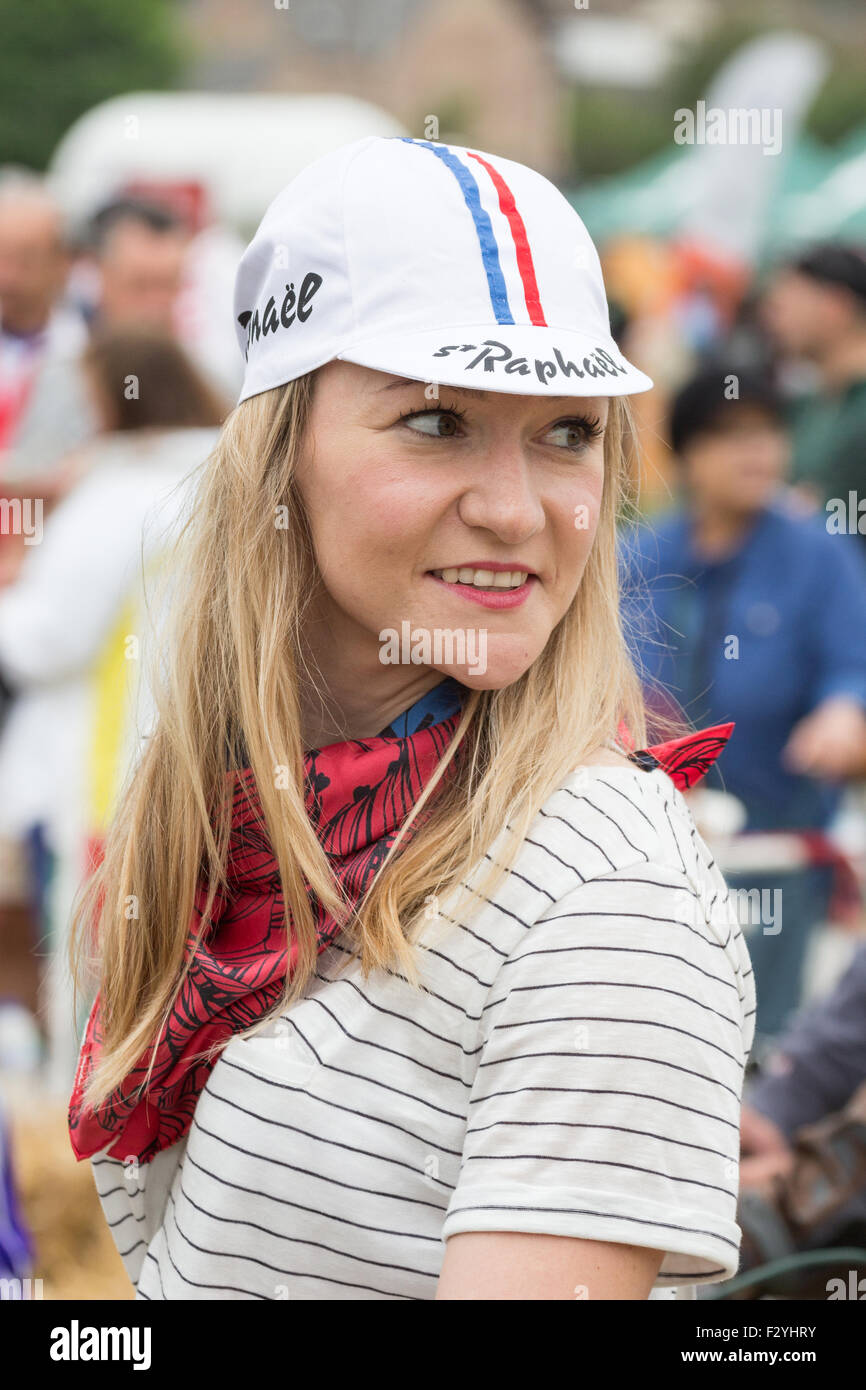 Eroica è un vintage ciclismo evento tenutosi a Bakewell nel Derbyshire. In aggiunta alle escursioni in bicicletta ci sono vari concorsi. Foto Stock