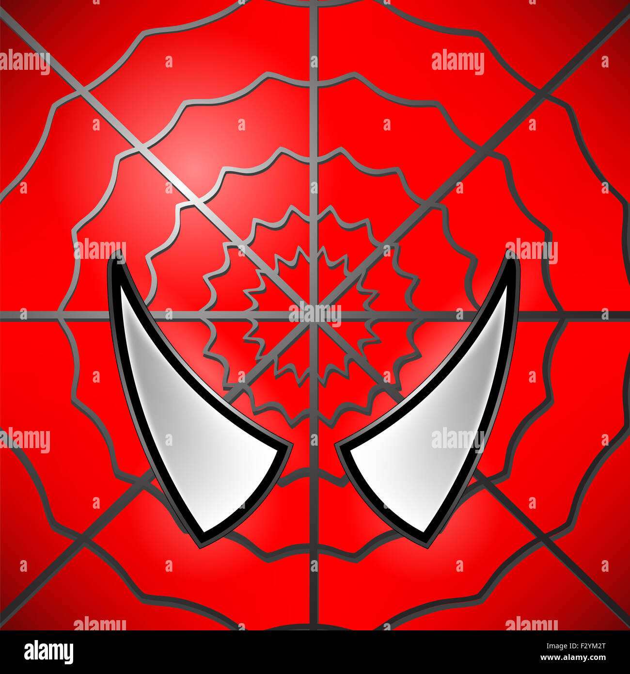 Icona del supereroe. Maschera Foto Stock