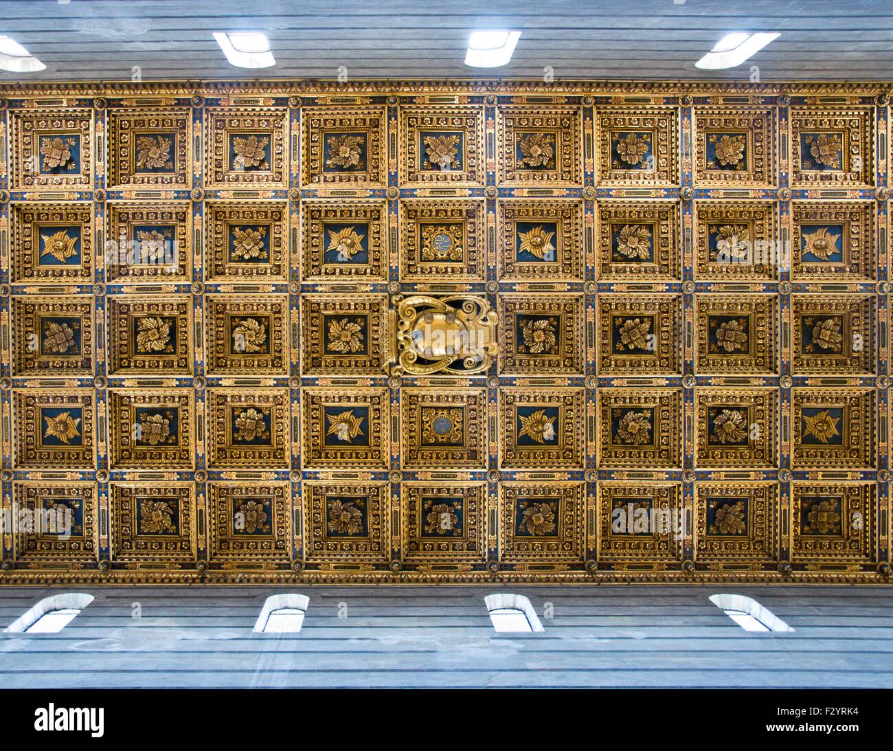 Duomo di Pisa interno,pisa cattedrale soffitto,keson,a soffitto soffitto forziere Foto Stock