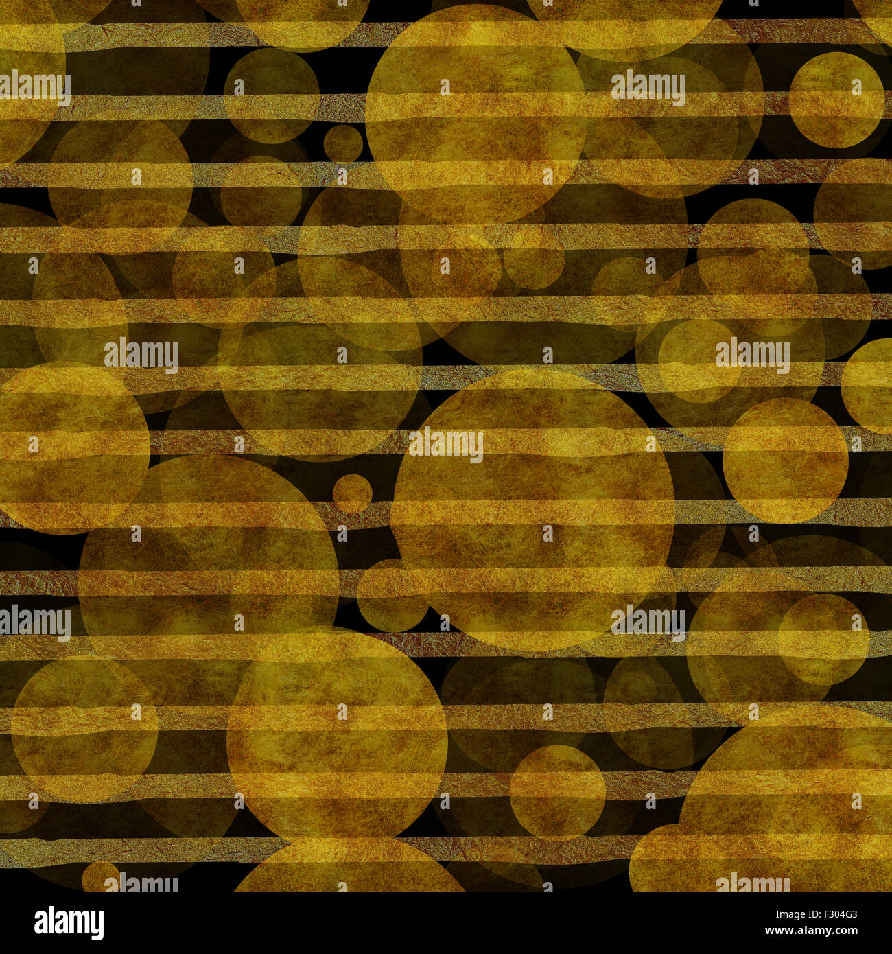 In similpelle di lamina di oro a pois Glitter cerchi di Texture Pattern di strisce Foto Stock