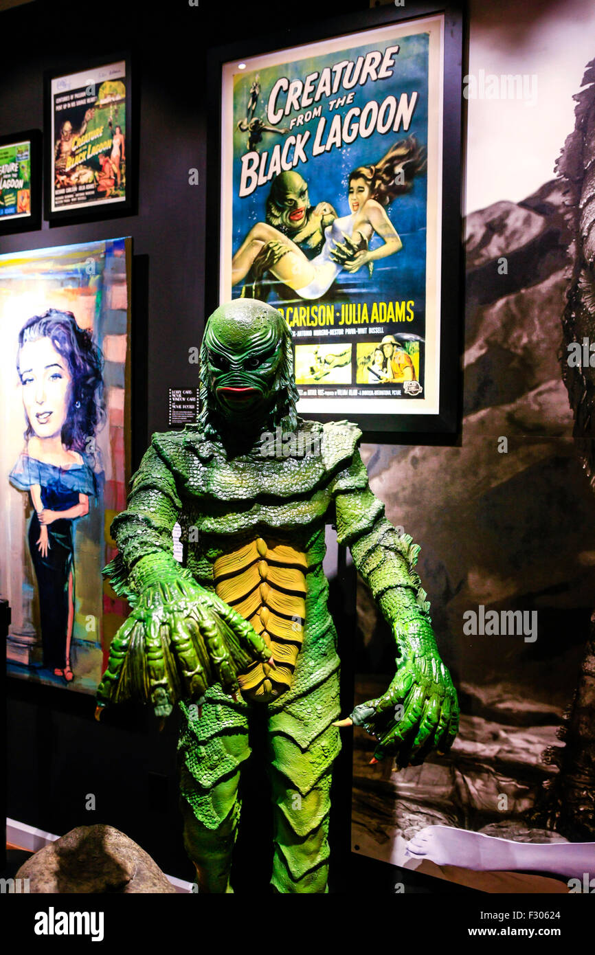 Film e musica cimeli legati a Arkansas sul display all'interno della vecchia casa di stato a Little Rock, AR Foto Stock