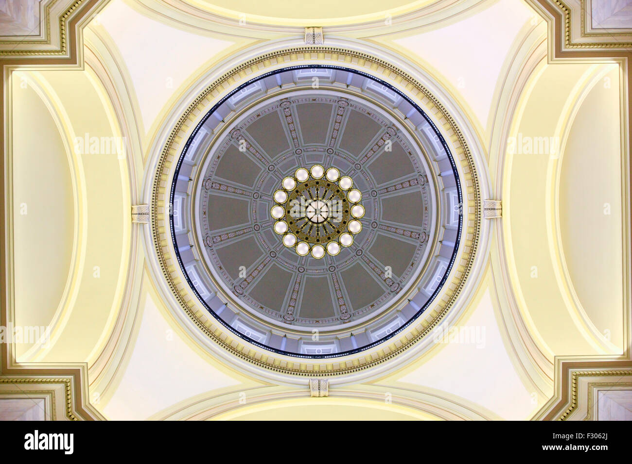 Vista interna dell'Arkansas State Capitol Dome Foto Stock