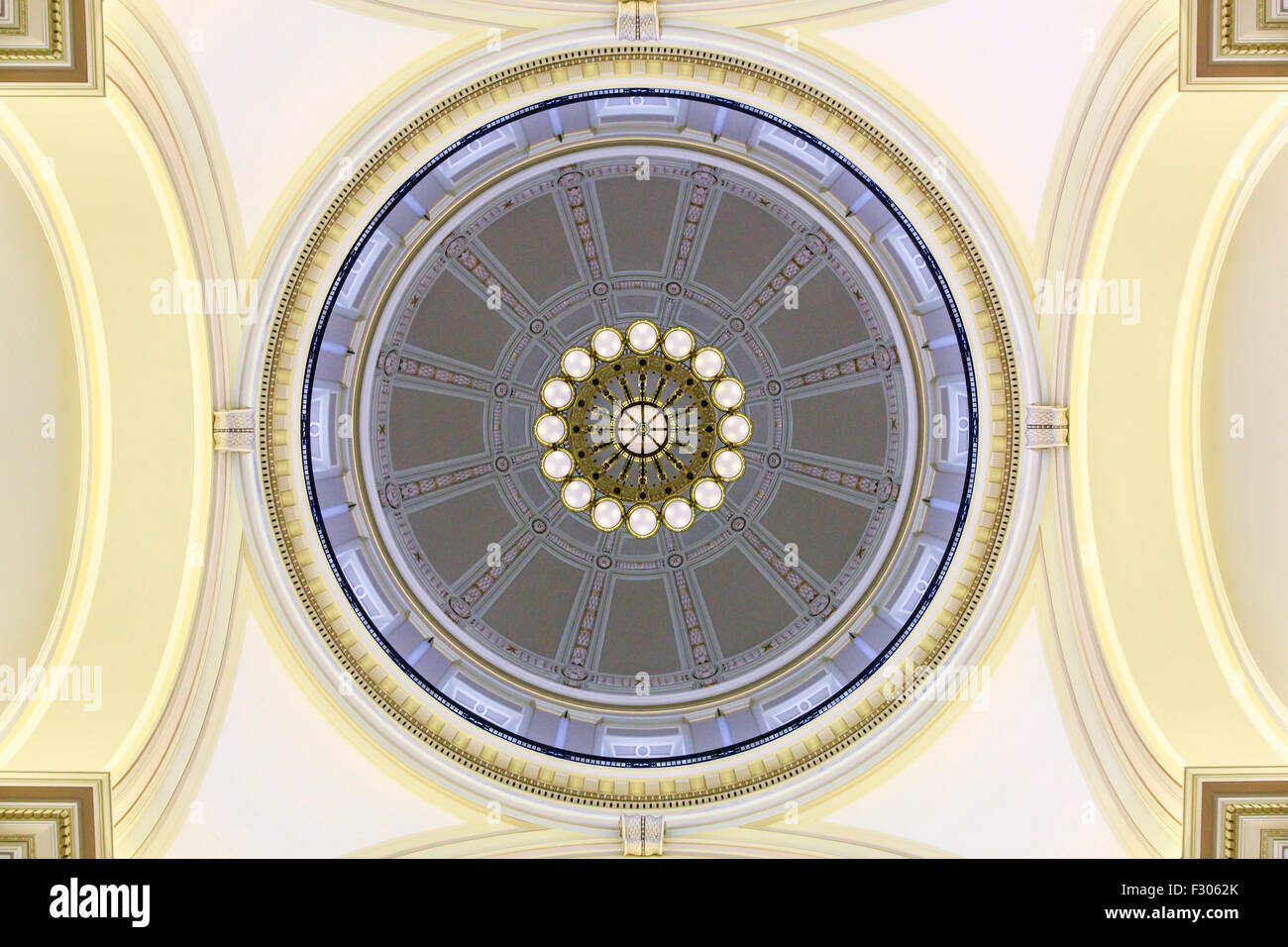 Vista interna dell'Arkansas State Capitol Dome Foto Stock