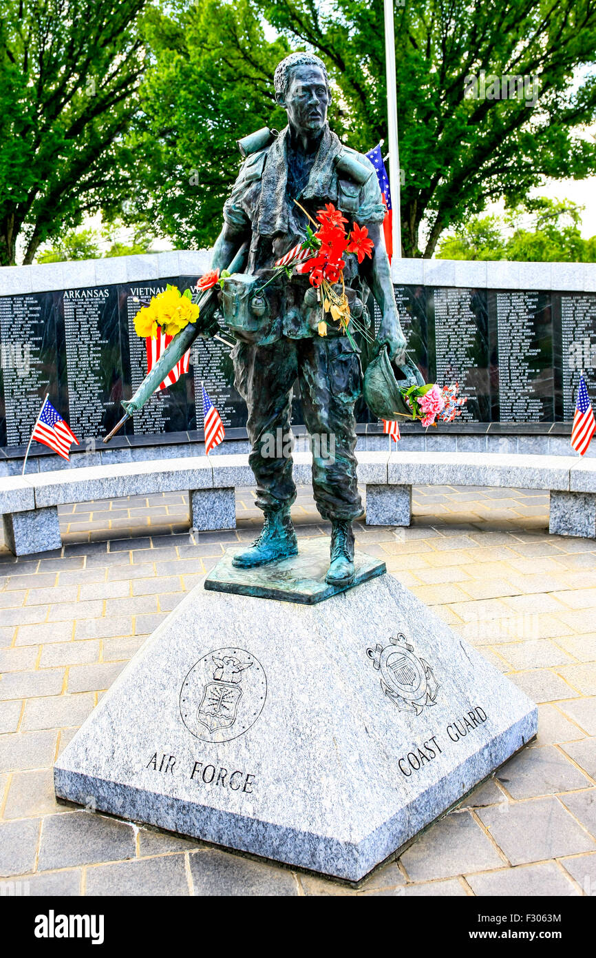 La guerra del Vietnam Memorial nella motivazione dell'Arkansas State Capitol a Little Rock Foto Stock