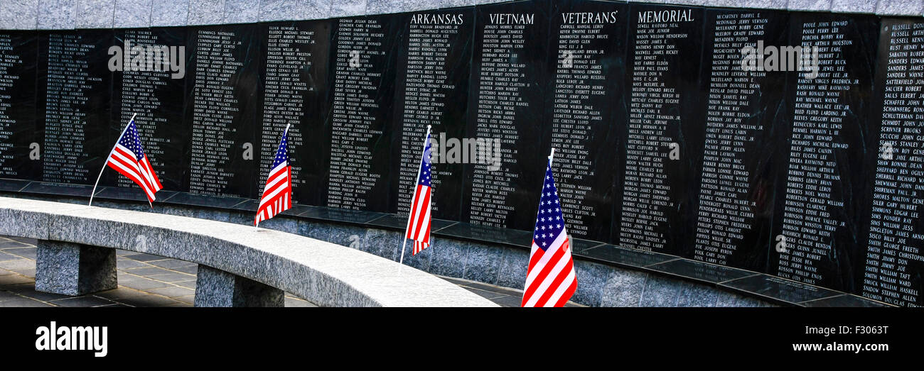 La guerra del Vietnam Memorial nella motivazione dell'Arkansas State Capitol a Little Rock Foto Stock
