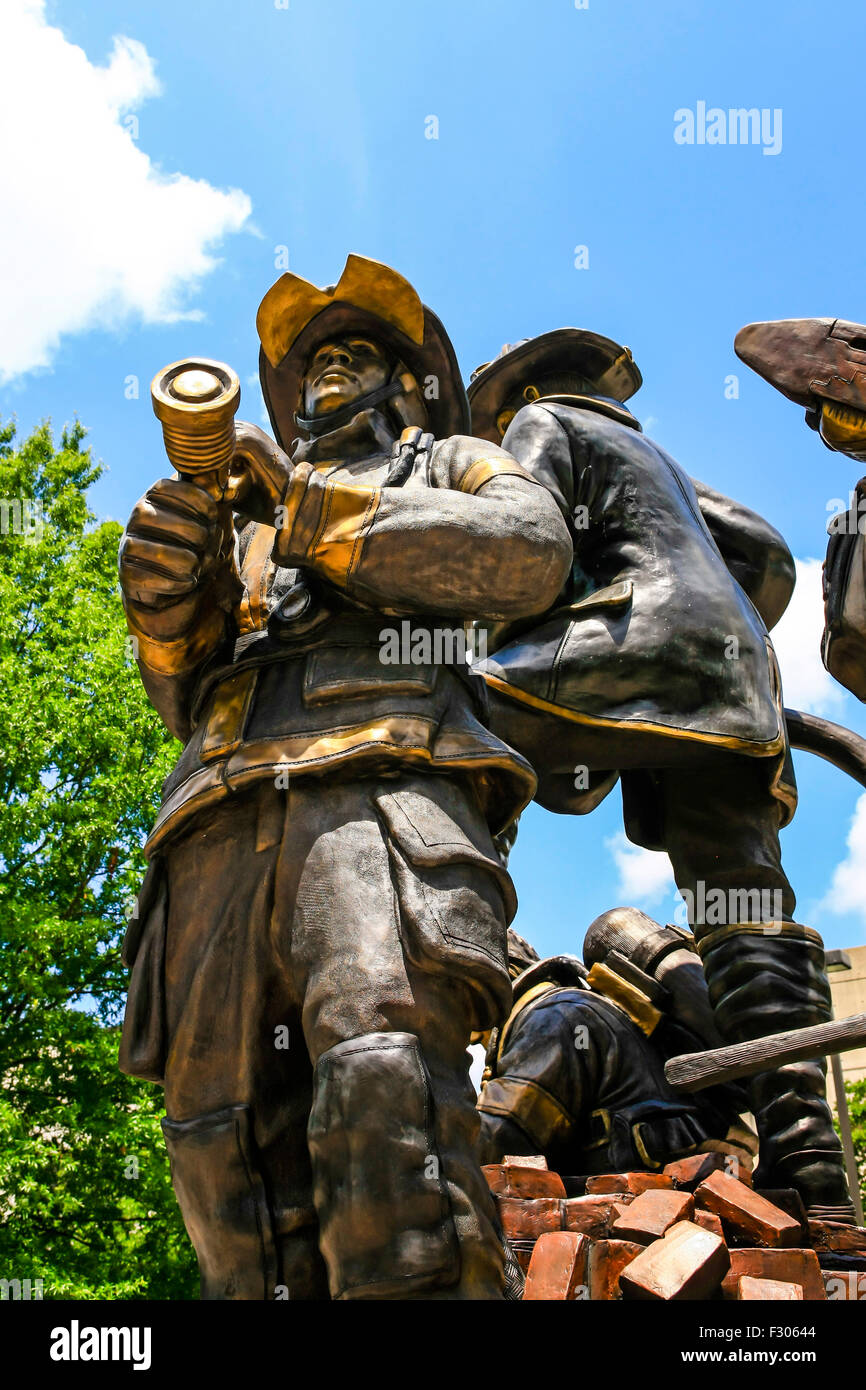 Arkansas caduti vigili del fuoco Memorial nella motivazione del Campidoglio a Little Rock Foto Stock