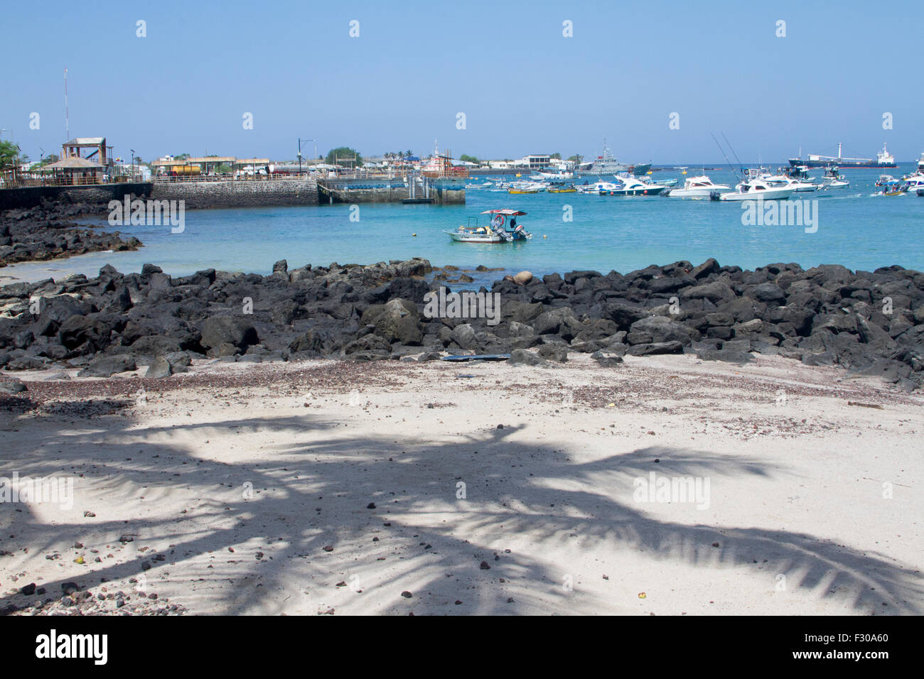 Porto di Puerto Baquerizo Moreno, San Cristobal Island, Isole Galapagos Foto Stock