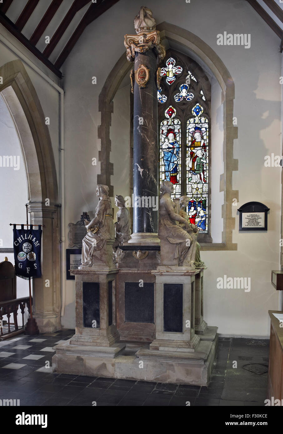 Chilham, la chiesa di St Mary, Kent. Monumento a Lady Mary Digges 1631-32 da Nicholas Stone Foto Stock