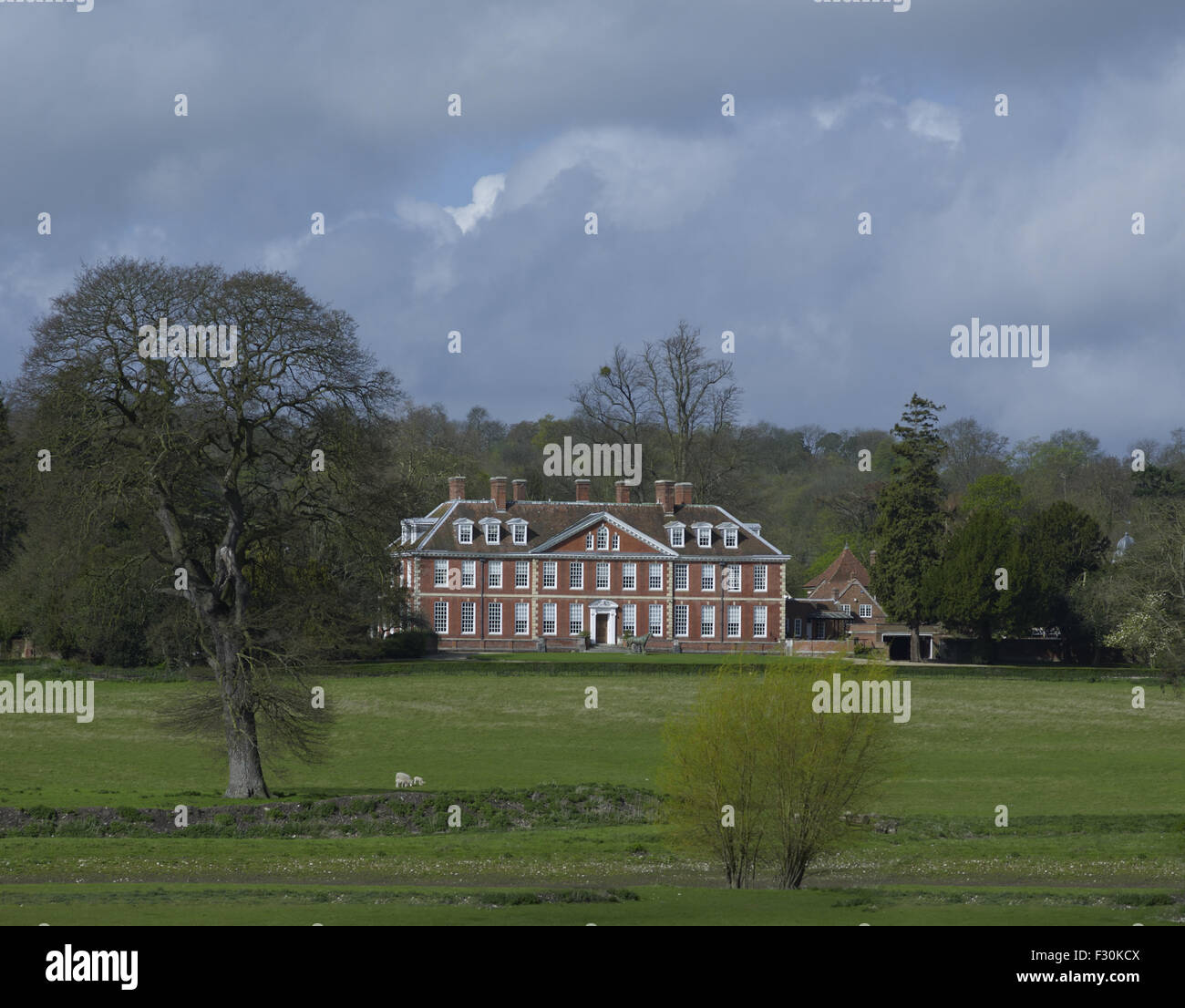 Bishopsbourne, Bourne Park, Kent. Inizio del XVIII secolo la casa di mattoni rossi Foto Stock