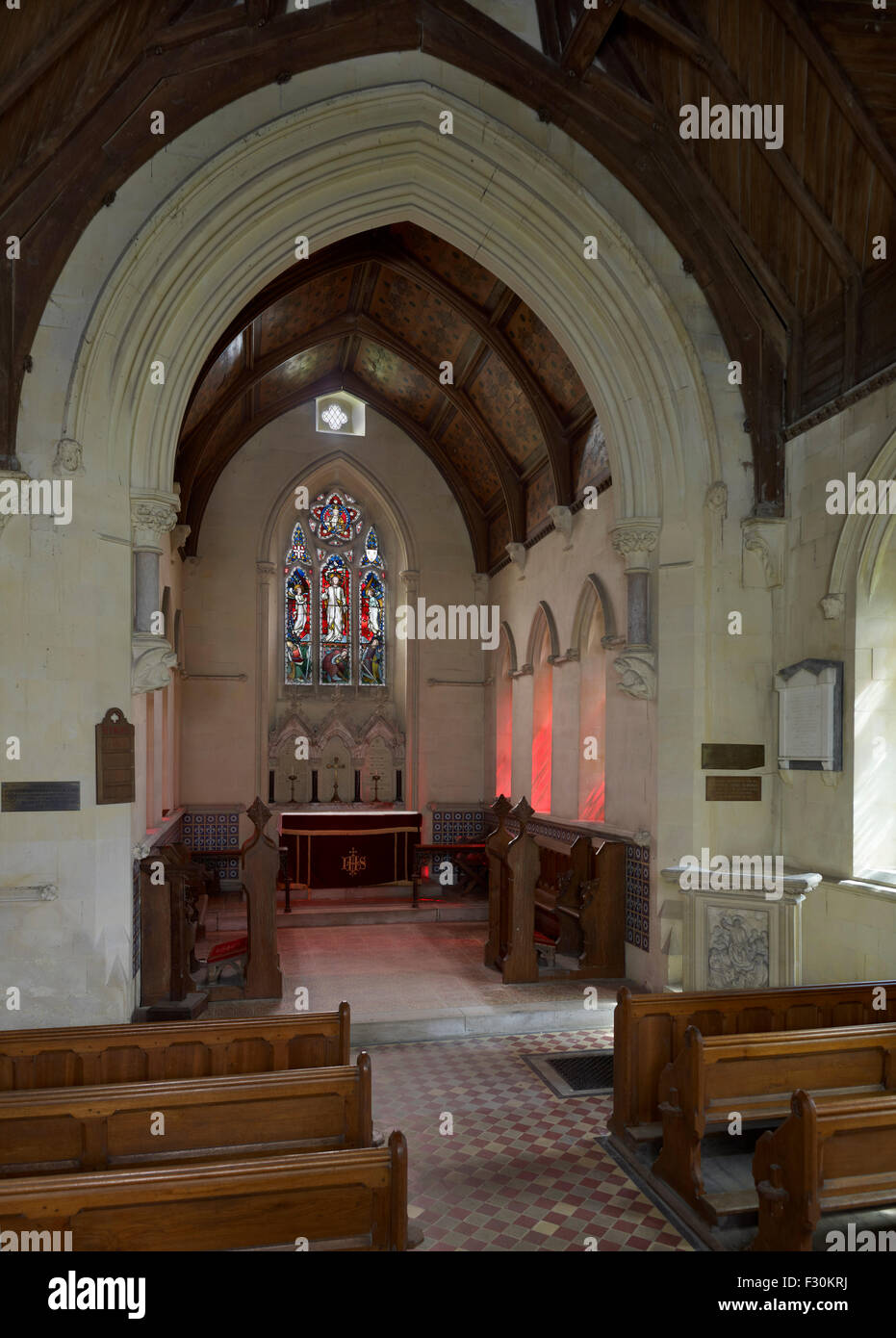 Kingsdown, Chiesa di Santa Caterina, Kent. Da E.W. Pugin Foto Stock