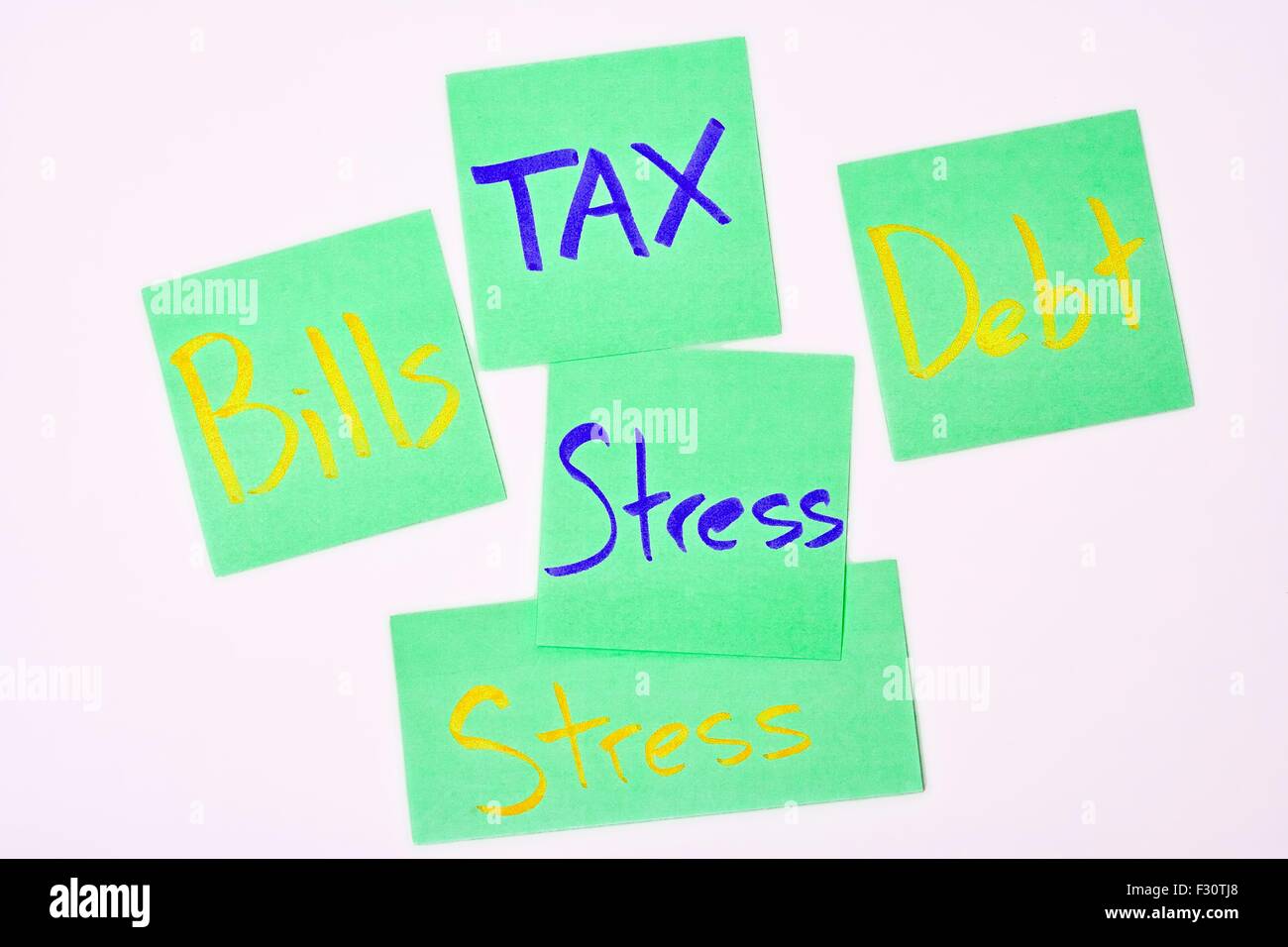 Fatture fiscali Debiti di stress Foto Stock