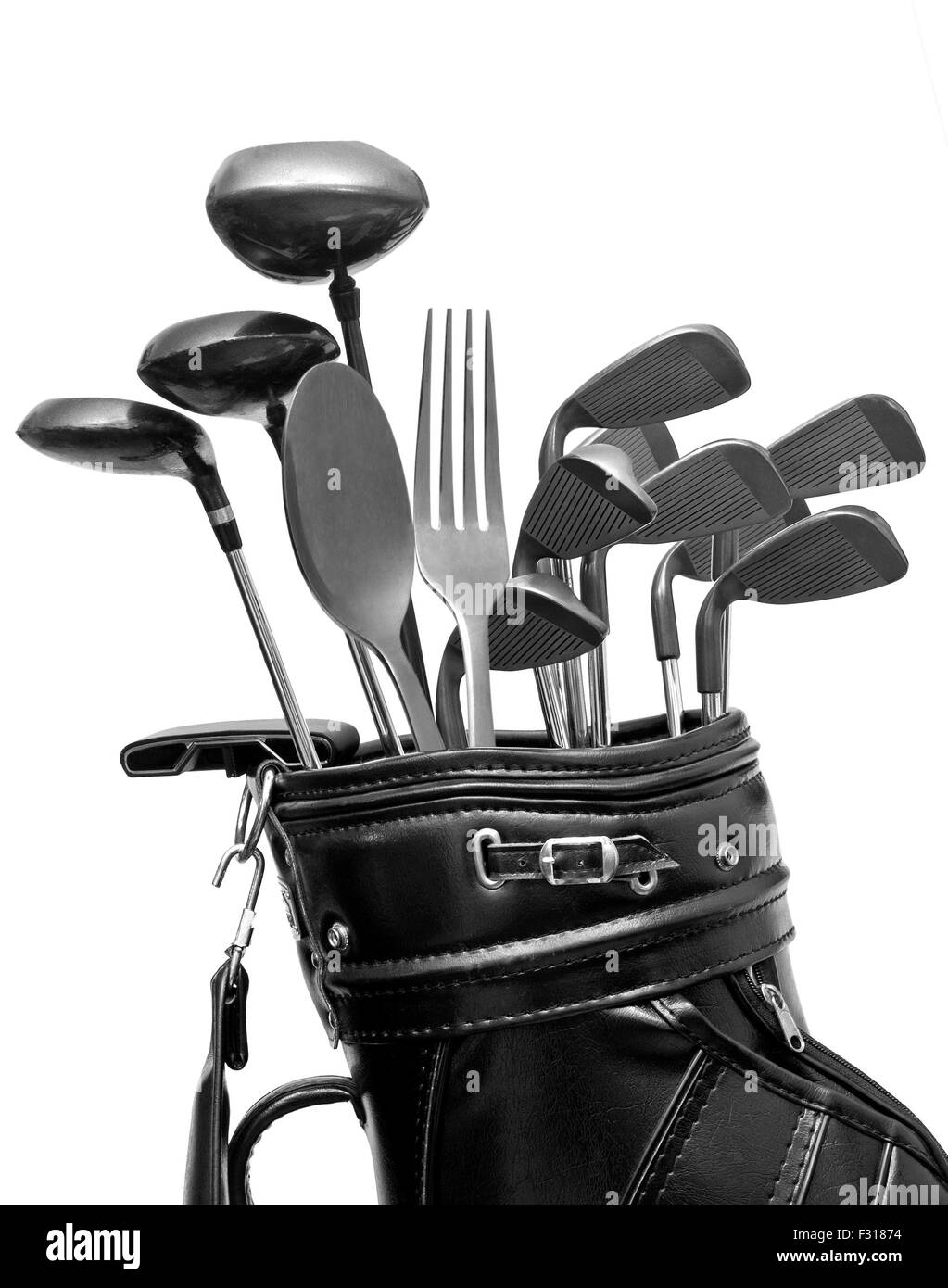 Gourmet pacchetto golf Foto Stock