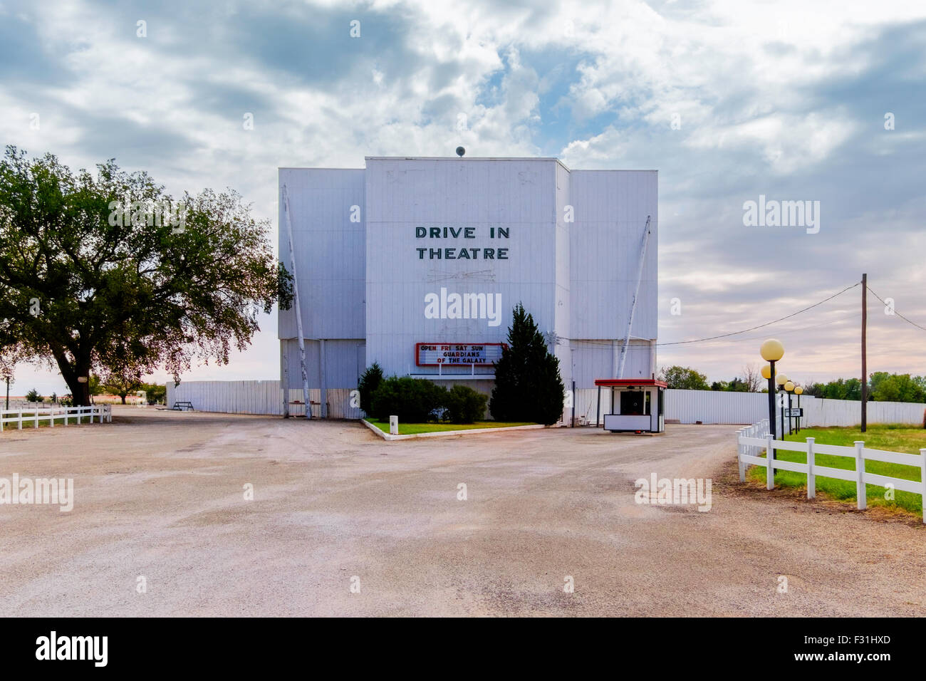 Comando faro rotante nel teatro in Guthrie, Oklahoma, Stati Uniti d'America. Uno di una manciata di sinistra dello stato. Questo è uno stato che va dal 1950. Foto Stock