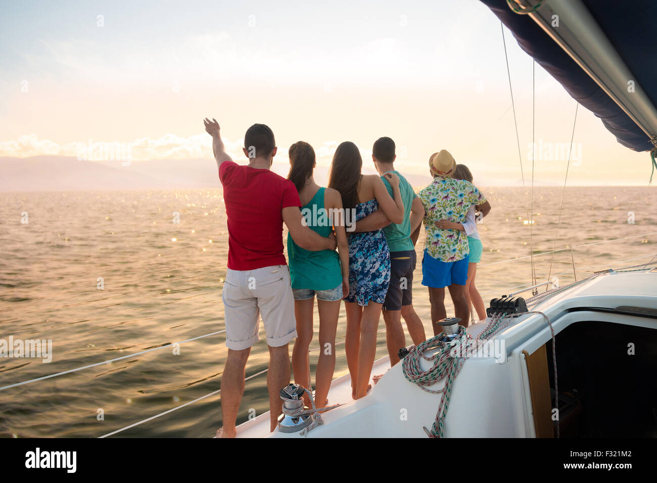 Vacanza in barca a vela. Foto Stock