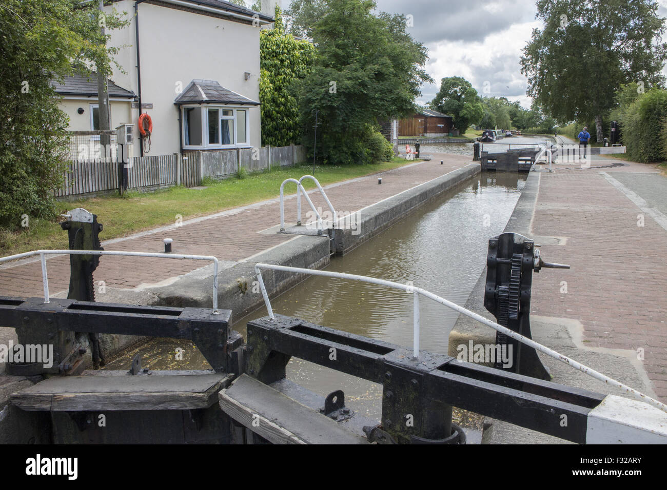 Il ramo di Llangollen del Shropshire Union Canal passa attraverso il villaggio di Grindley Brook, ed è qui che il canale Foto Stock