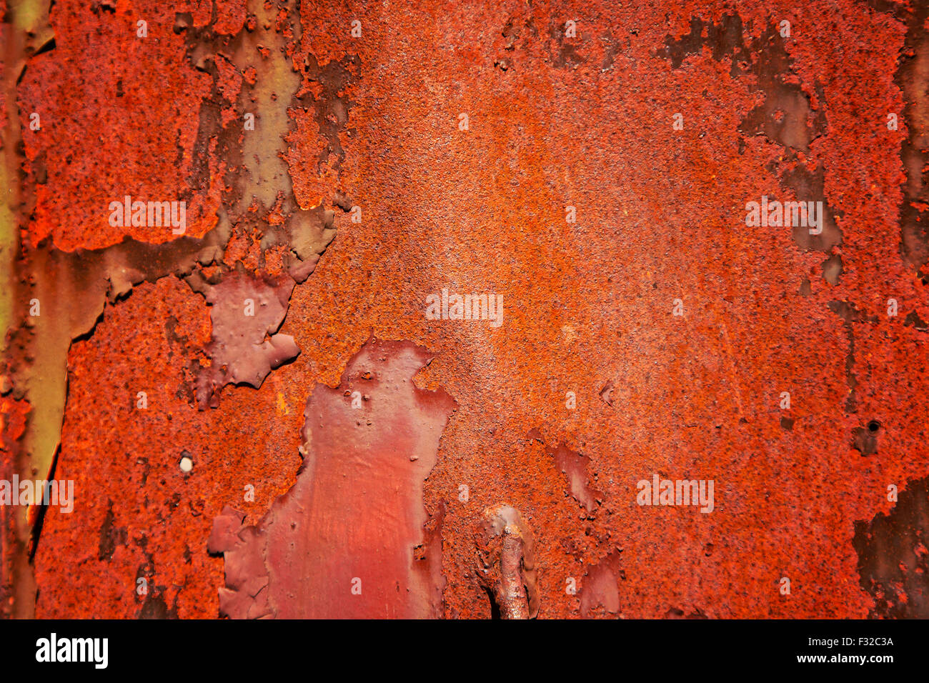 Immagine di rosso ruggine metallo. Foto Stock