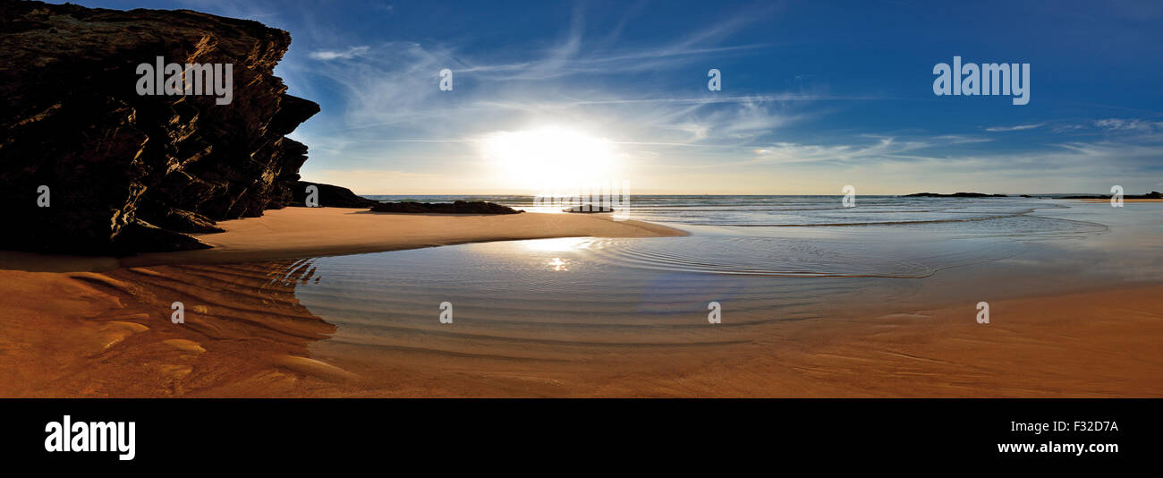 Portogallo Alentejo: spiaggia panoramica in Porto Covo Foto Stock
