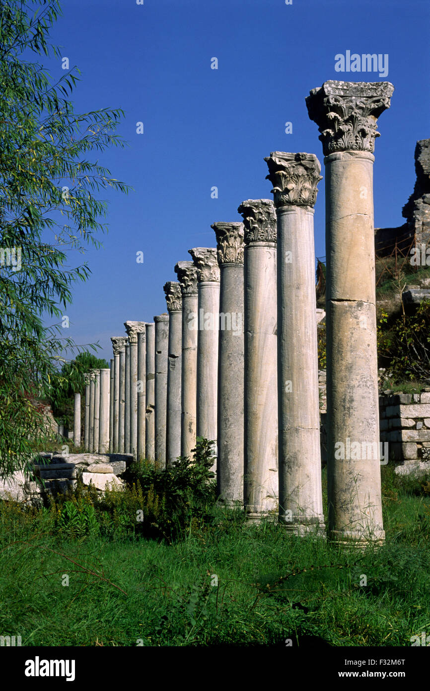 Turchia, Efeso, Agora, colonne corinzie romane Foto Stock