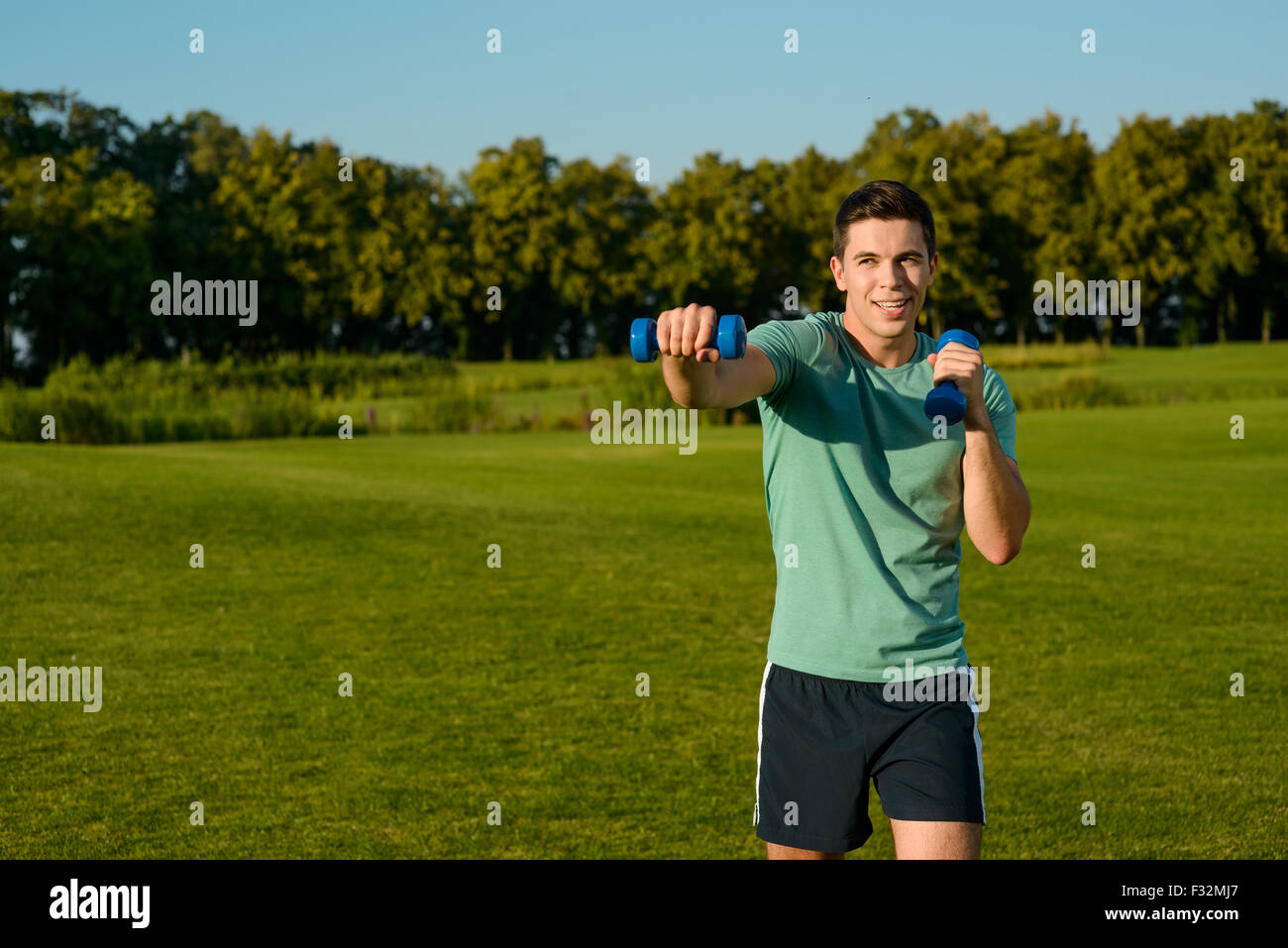 Formazione Boxer all'esterno. Foto Stock