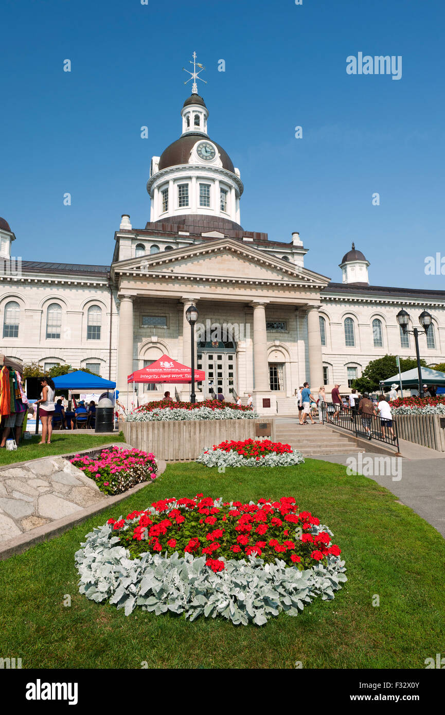 Kingston City Hall, Ontario, Canada. Fu costruito nel 1841-43 quando Kingston è stata la prima capitale del Canada. Foto Stock