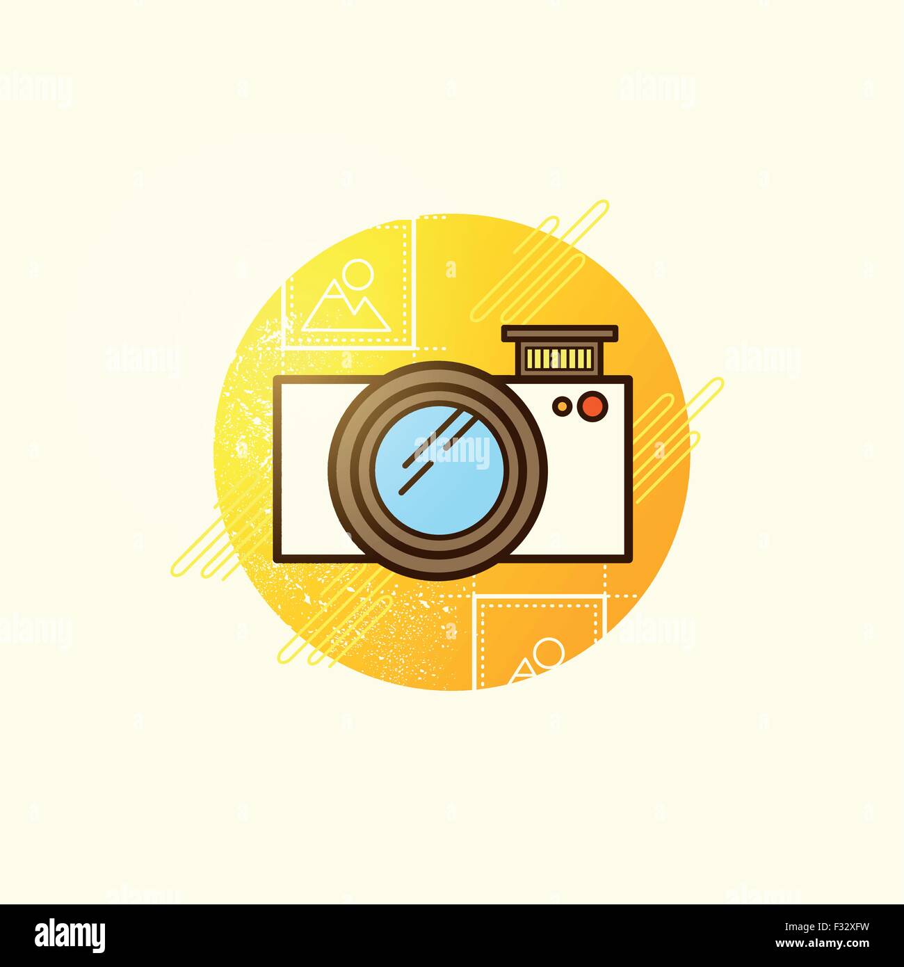 Icona fotocamera vettore. Moderno simbolo della fotocamera illustrazione vettoriale. Illustrazione Vettoriale