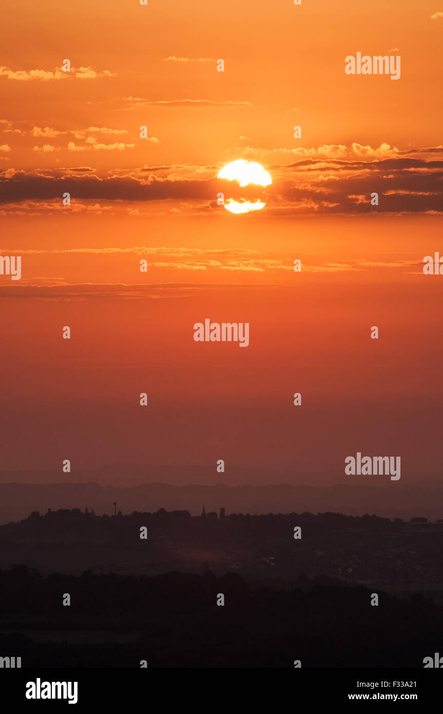 Avvio anticipato al mattino Inghilterra luminoso giorno e incandescente mattina Ray Boswell Foto Stock