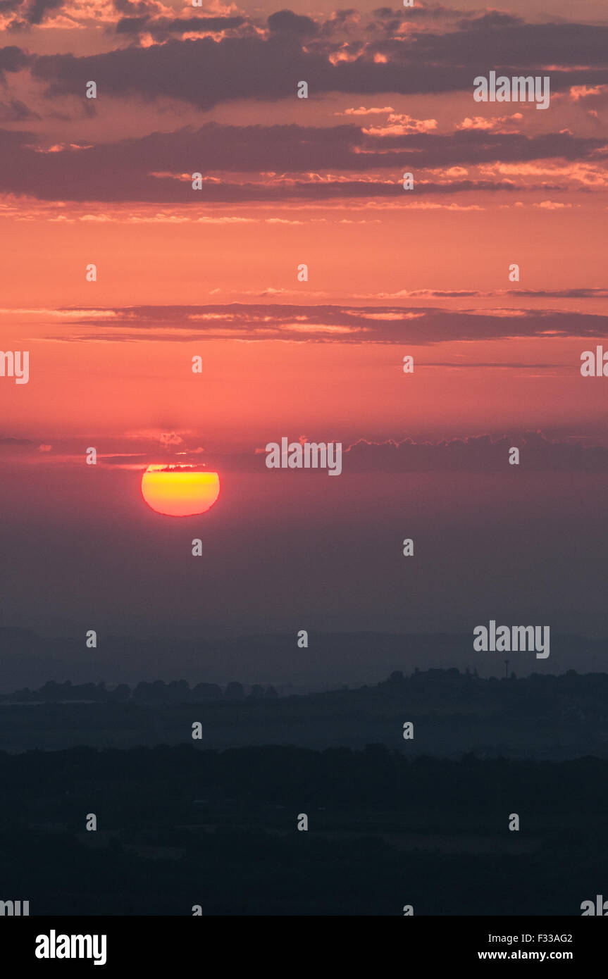 L'energia solare del sole svegliare il Regno Unito al mattino presto Ray Boswell Foto Stock