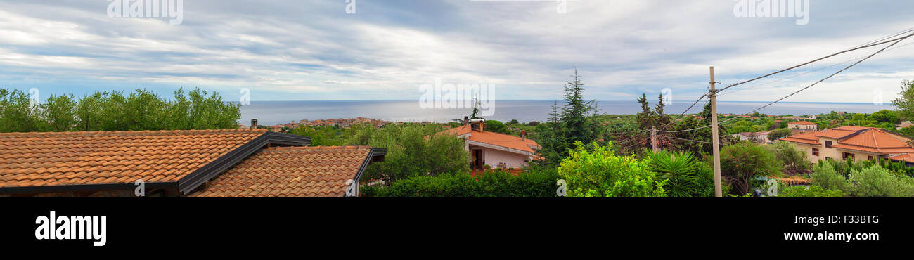 Vista panoramica di Marina di Camerota Foto Stock