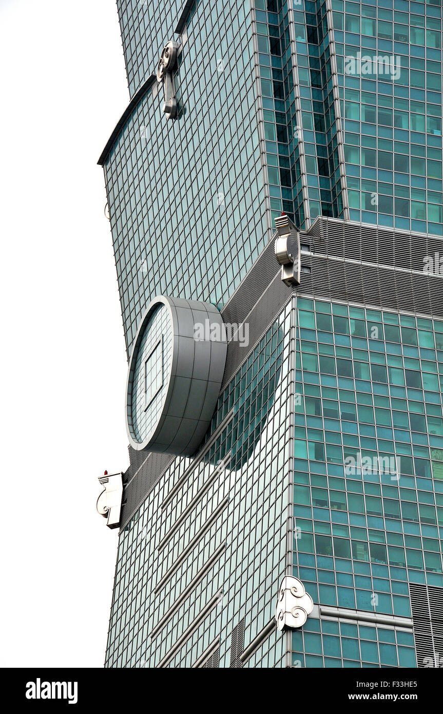 101 dettagli torre Taipei Taiwan Foto Stock