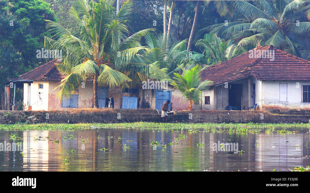 Il Kerala backwaters Foto Stock