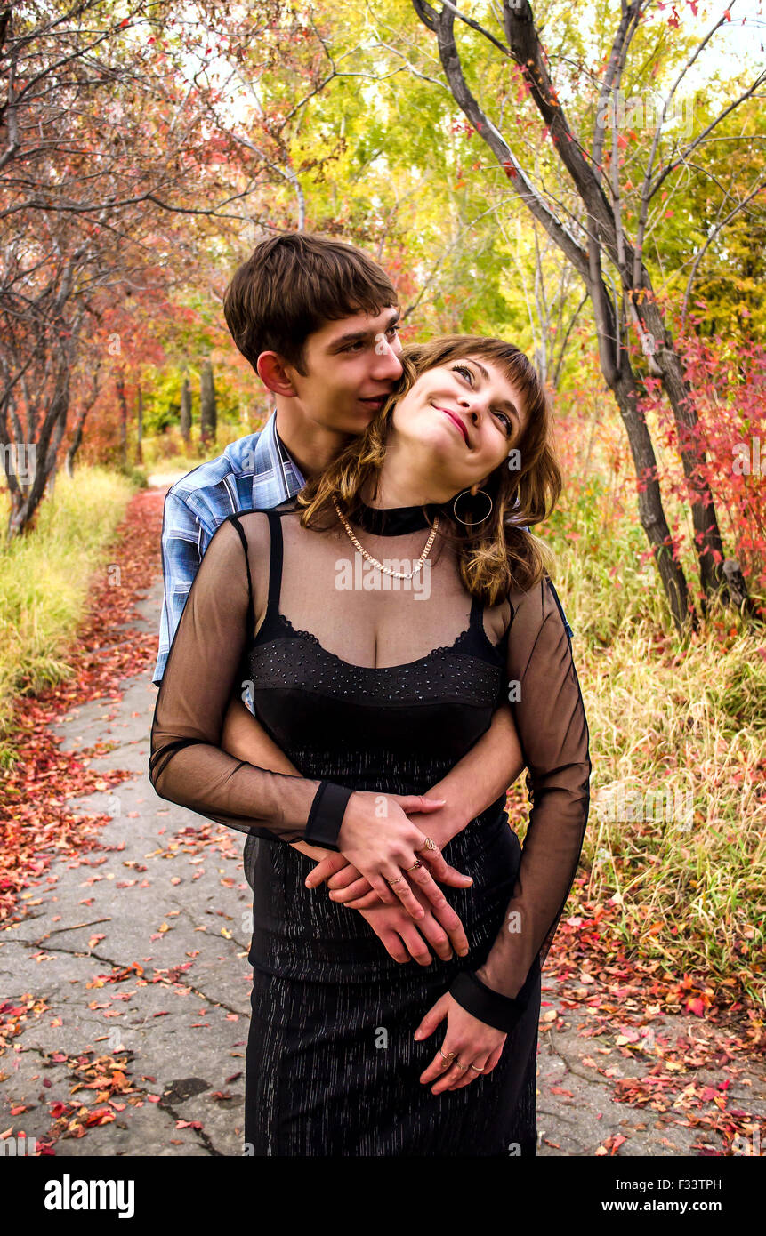 Ragazza ragazzo storia d'amore Foto Stock