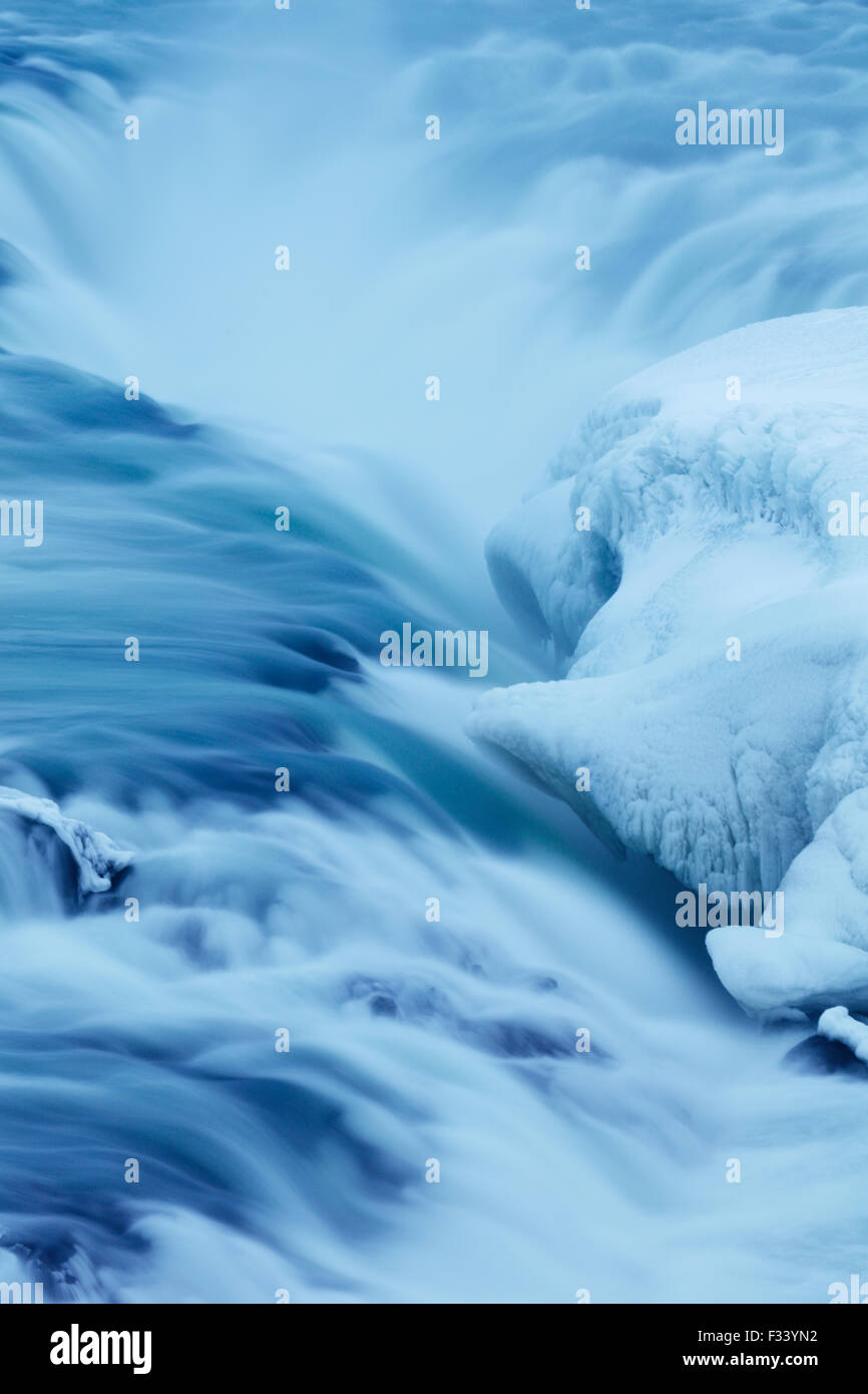 Ghiaccio e acqua, Islanda Foto Stock