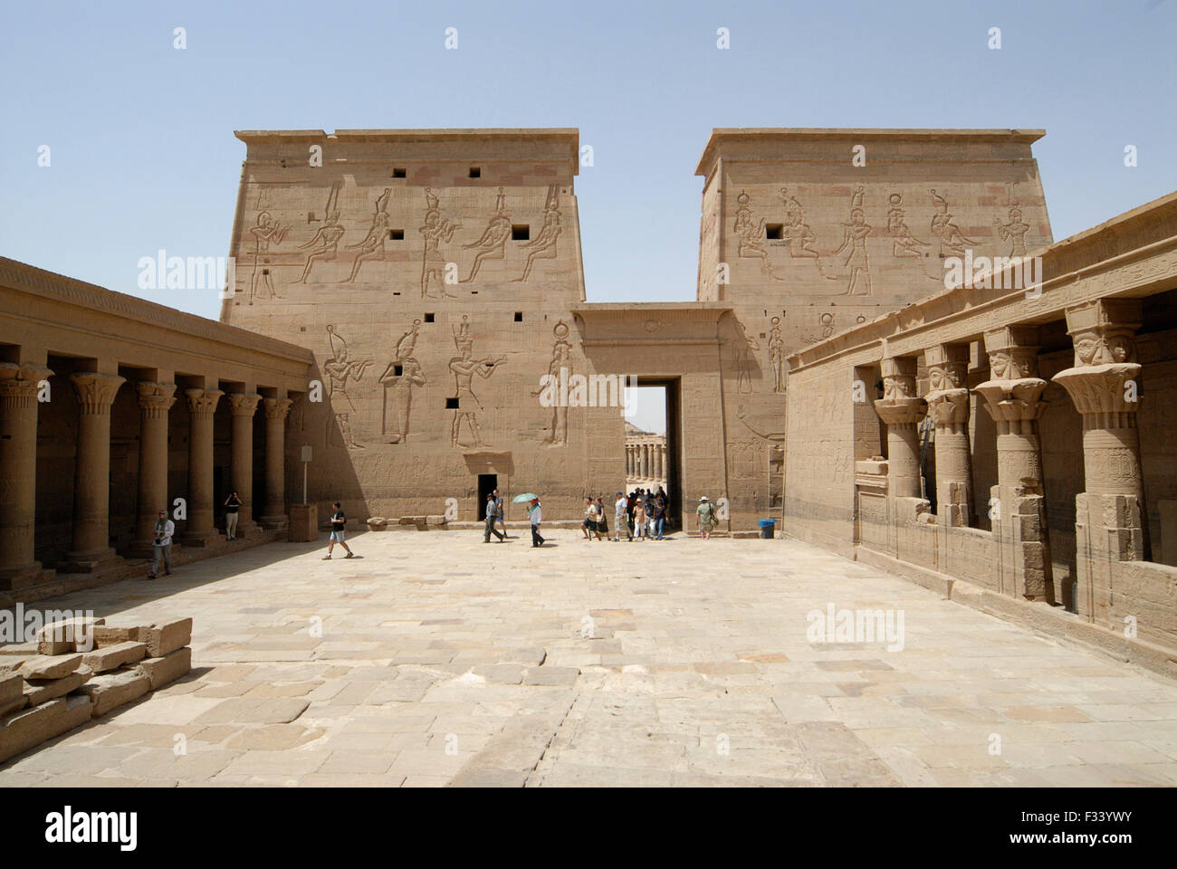 Il Tempio di Philae Alto Nilo in Egitto Foto Stock