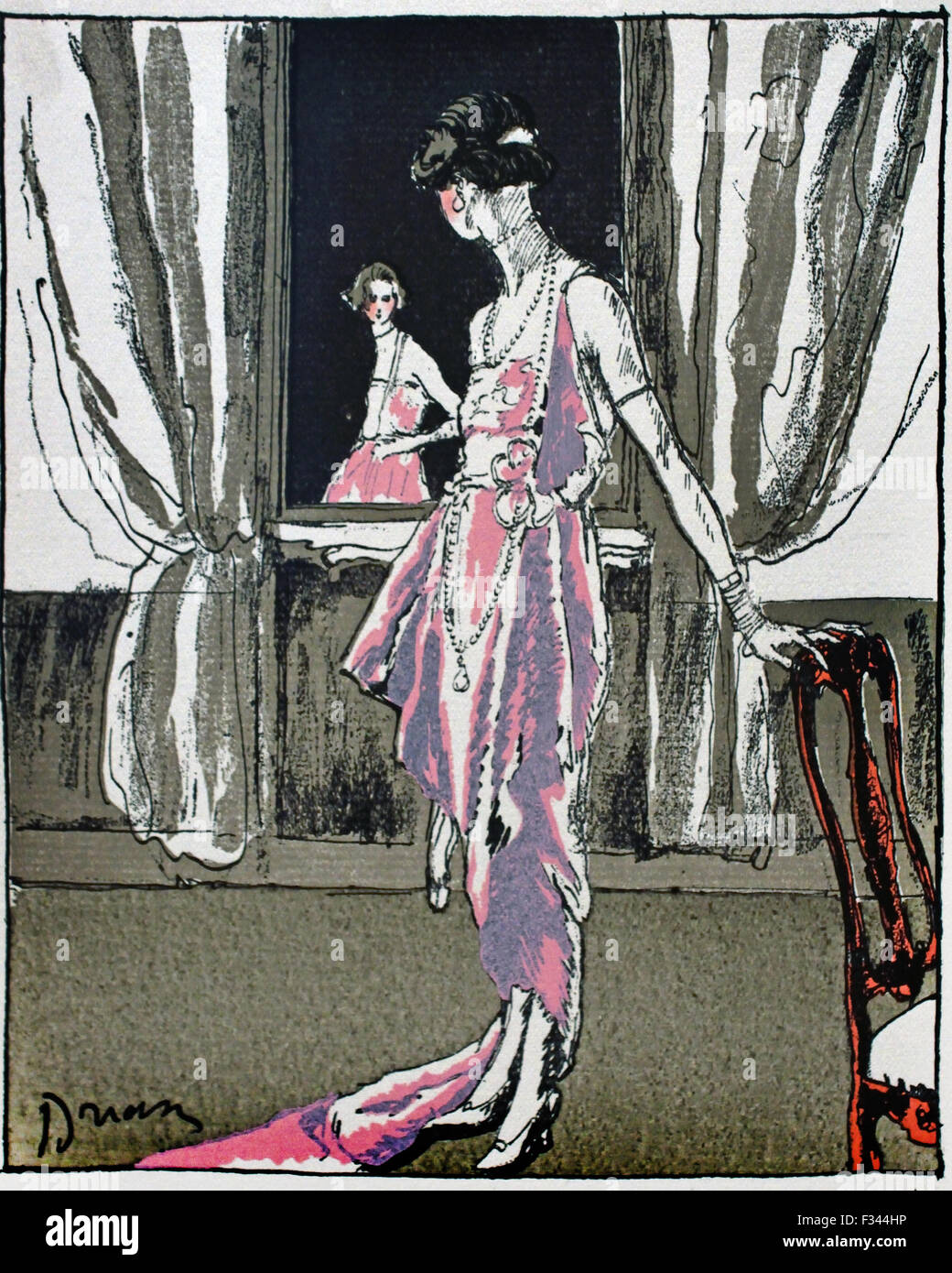 Gazette du Bon Ton Arte - Modi & Frovolites famose case di moda 1912 -1925 ( pubblicato da Lucien Vogel ) Francese Parigi Francia Foto Stock
