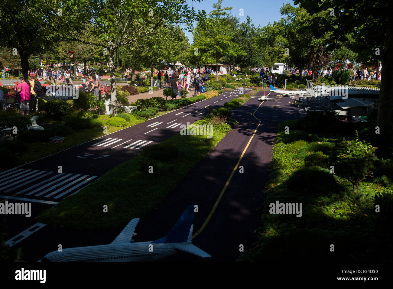 Dall'aeroporto di Billund modello a Legoland a Billund. Danimarca Foto Stock