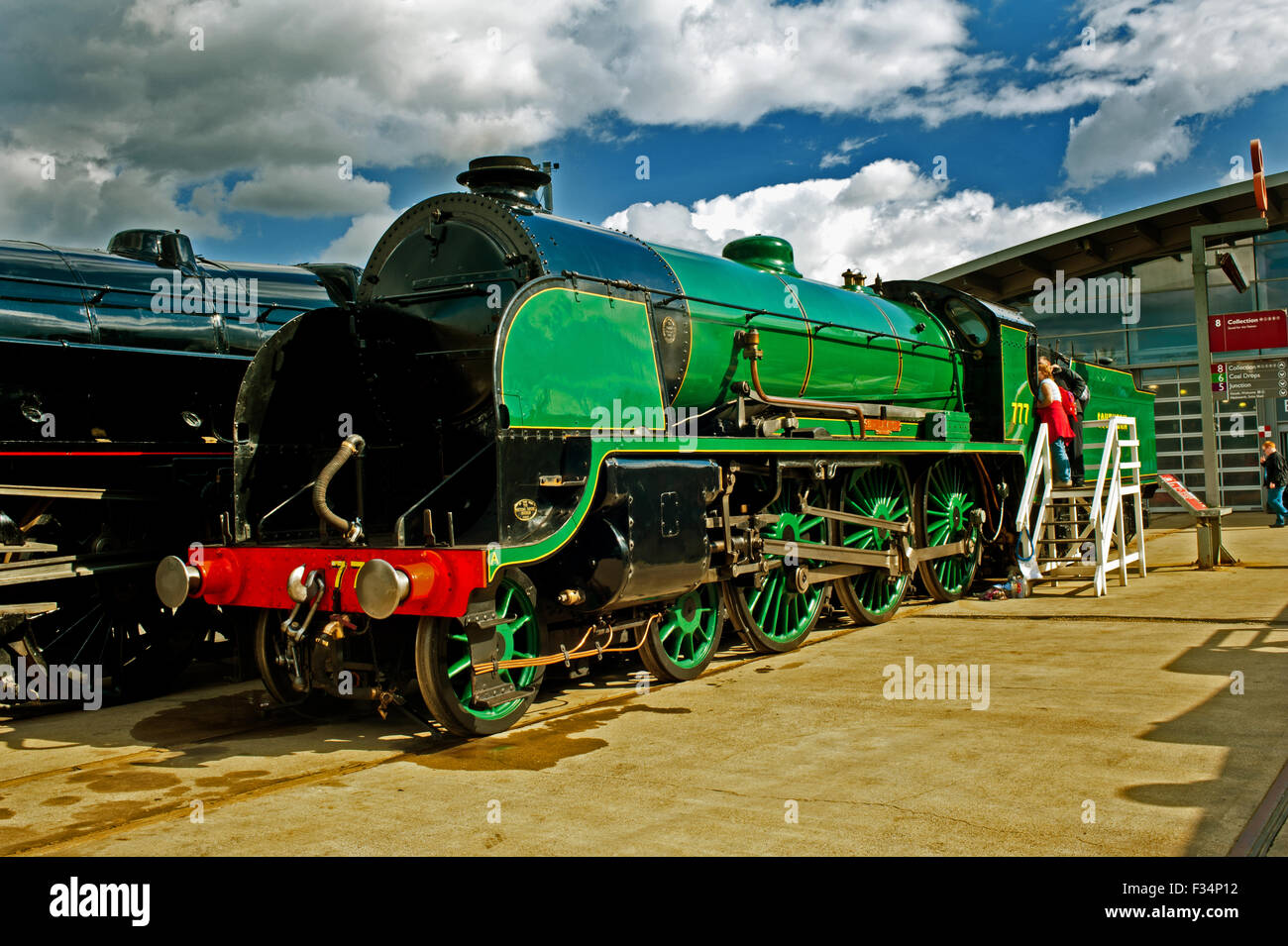 King Arthur engiine Classe n. 777 Sir Lamiel locomozione a Shildon Contea di Durham Foto Stock