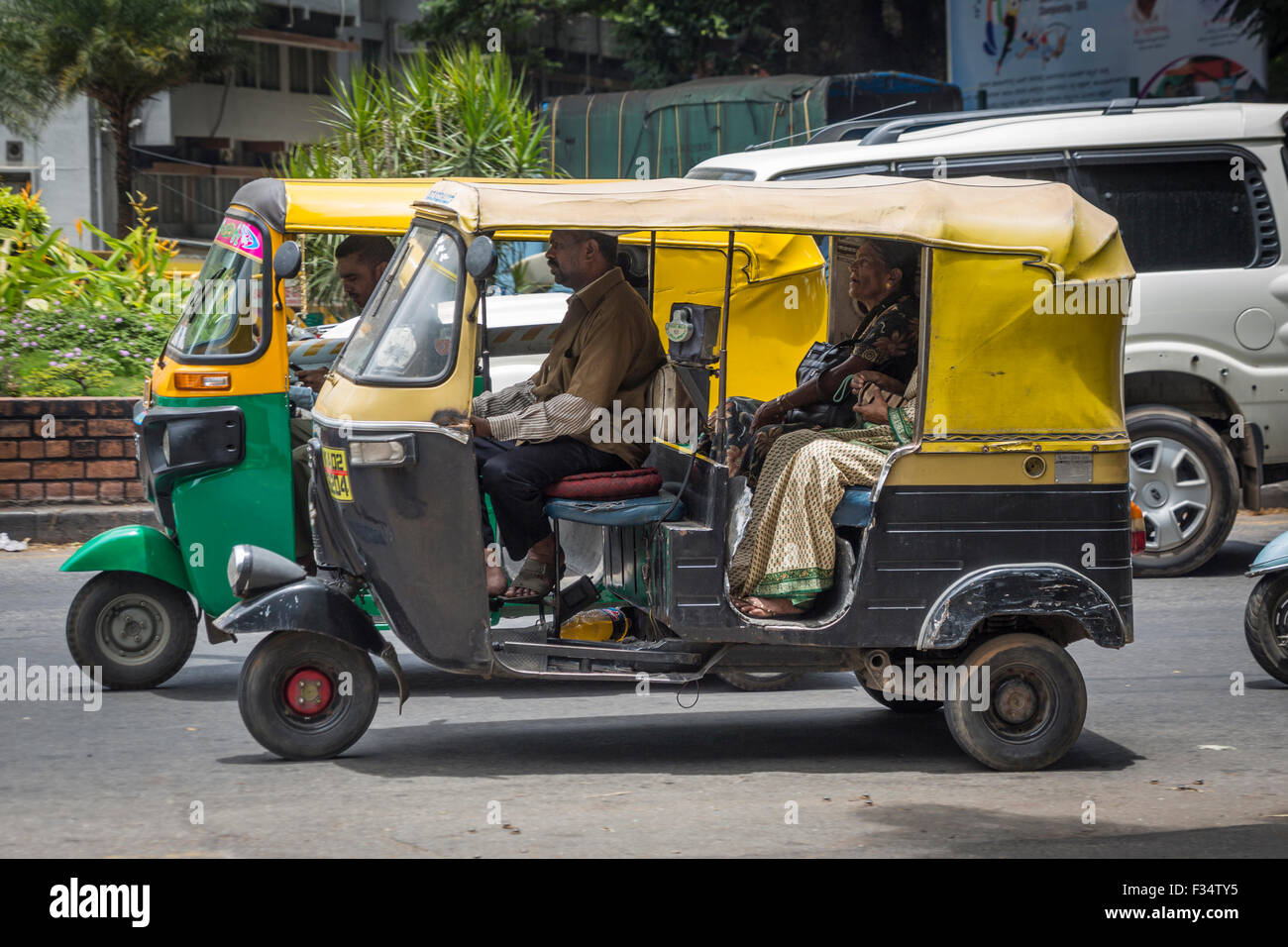 Auto rickshaw, Bengaluru, Karnataka, India Foto Stock